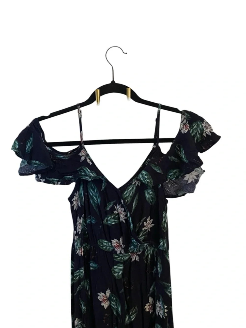 Cotton On Off-Shoulder Flutter Sleeve Floral peekaboo Front Dress Island Resort - Picture 7 of 10